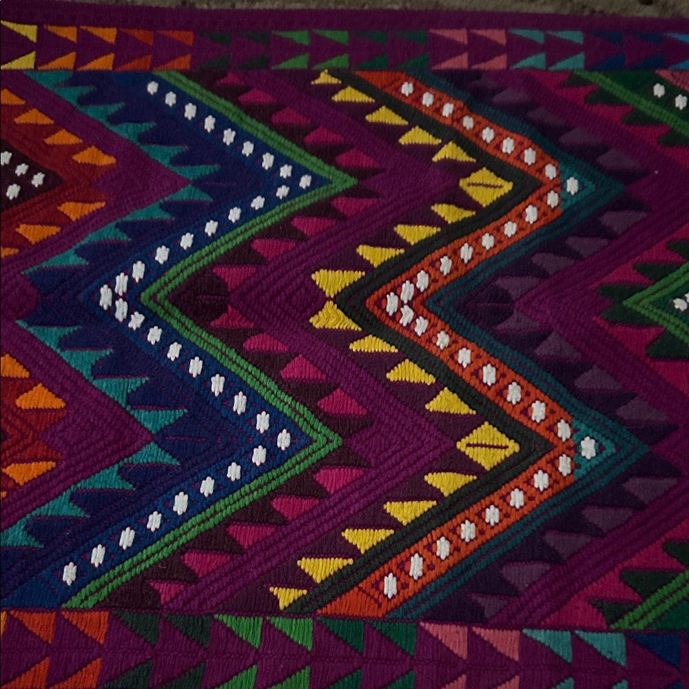 Colorful Geometric Patterned Textile